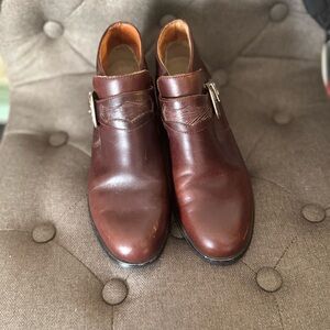 Ariat Women's Dark Brown Ankle Boots with Silver Buckle